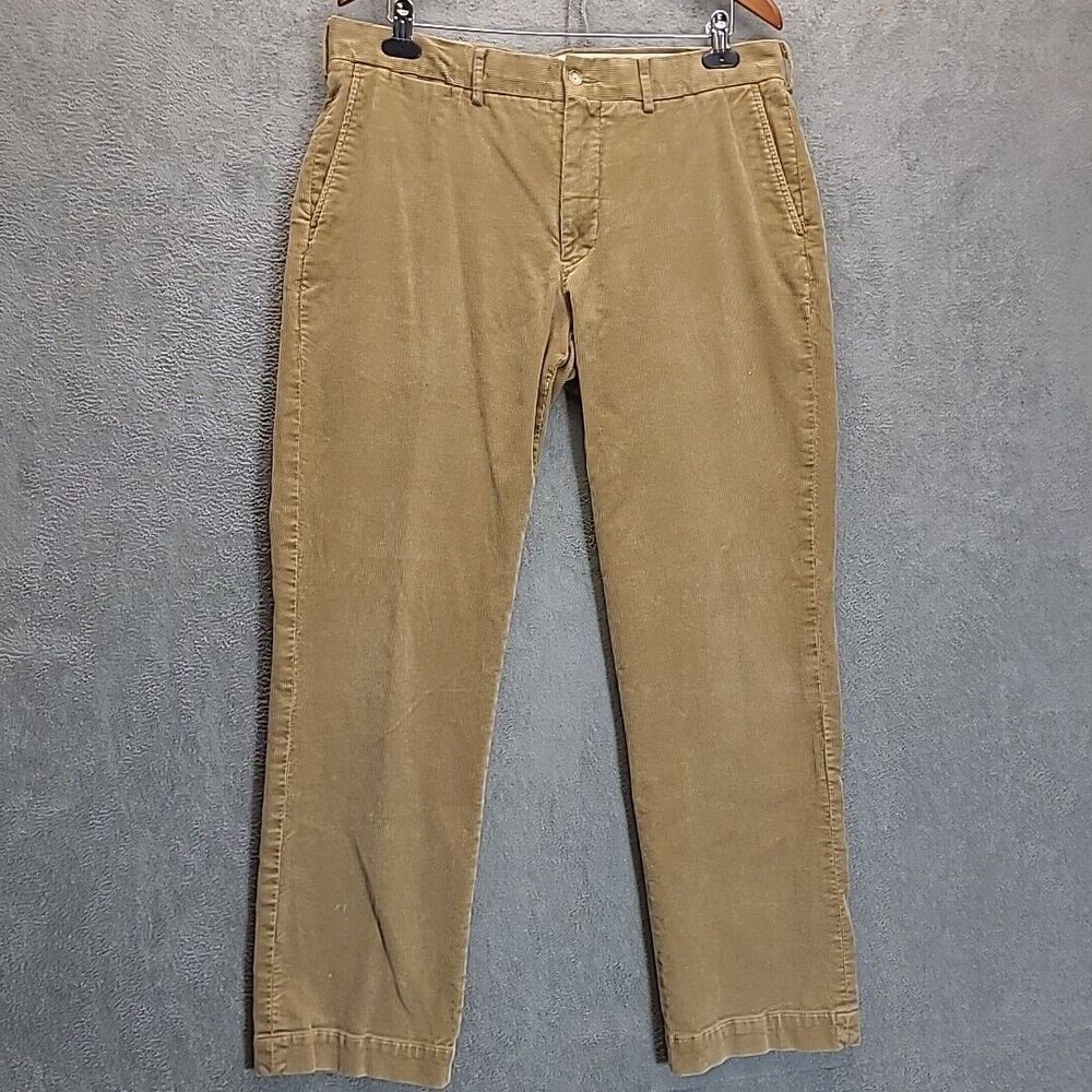 Polo Ralph Lauren Mens Corduroy Pants Size 36x32(30") Cords Brown Cotton 41381
